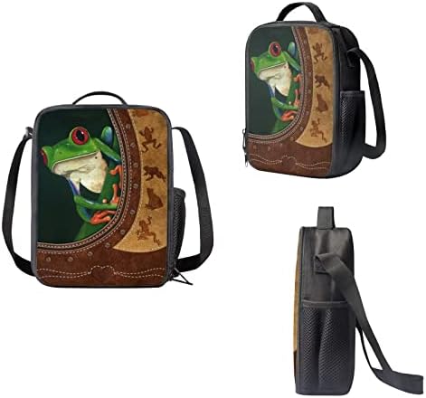 Cartoon Frog Schoolbag Set for Boys Girls Back to School Supplies, Large Children's Backpack Set with Lunch Bag, Lightweight Knapsack Set for Elementary School Students - Image 4