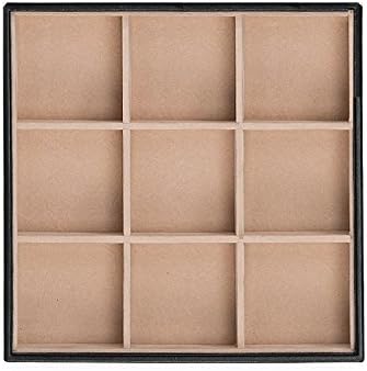 Glenor Co Jewelry Organizer Tray - Set of 2 - Stackable 18 Slots Jewelry Storage Trays - Display on Dresser or Drawer - Compatible with Other Trays - Black - Image 4