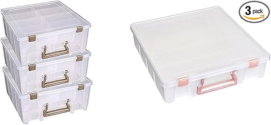 ArtBin Super Satchel Double Deep 3-Pack Portable Craft Organizers with Handles, [3] Plastic Storage Cases for Art & Craft Supplies by Unknown