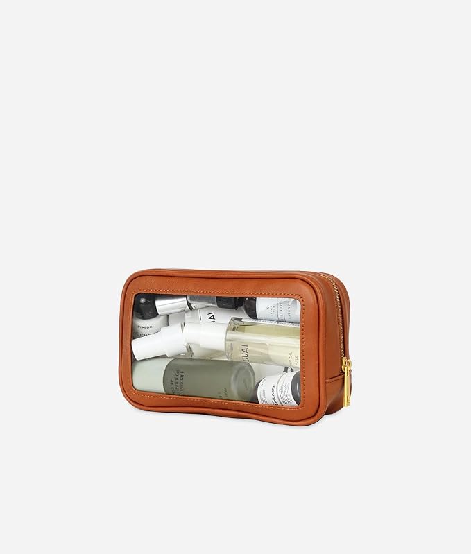 FAWN DESIGN The Toiletry Case, Hanging Travel Toiletry Bag for Women, Premium Matte Faux Leather Clear Toiletry Bag, Zippered Small Toiletry Bag, Easy to Clean, 7.5 x 2.5 x 4.5 inches - Image 4