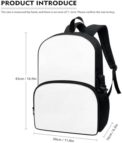 Aztec Ethnic Tribal Cow Print Kid's Backpack Set with Lunch Bag & Pen Bag & Water Bottle Sleeve, 17 Inch Large Capacity School Bag 4 in 1 - Image 2