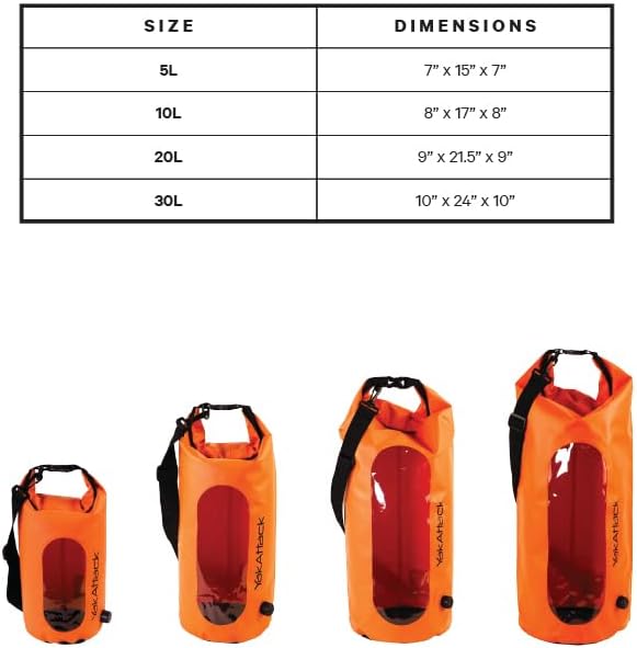 YakAttack 10L Roll-Top Waterproof Dry Bag with Air Valve | Durable & Water Resistant | Compact Storage | Remove Trapped Air | Additional Buoyancy | Dry Bag for Kayaking, Hiking, Boating & Camping - Image 2