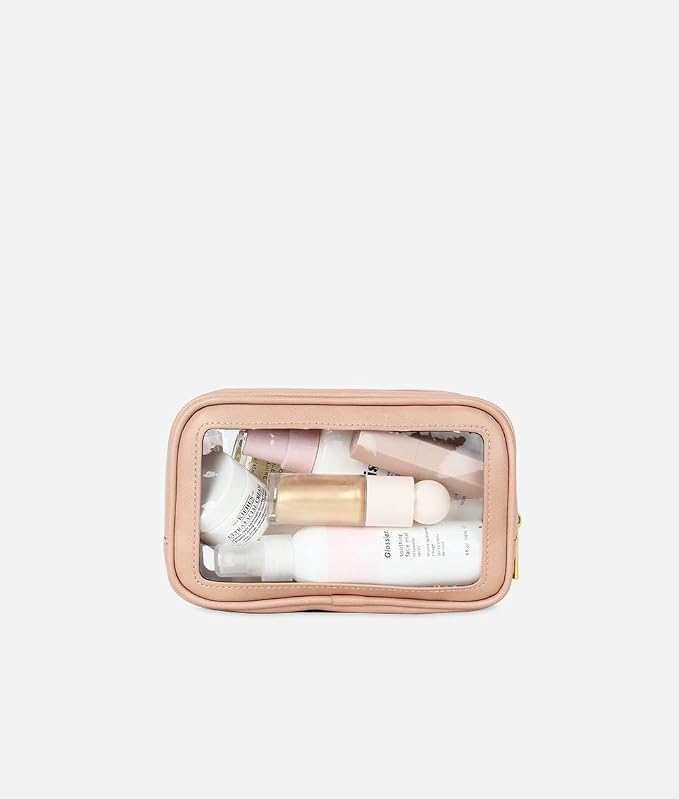 FAWN DESIGN The Toiletry Case, Hanging Travel Toiletry Bag for Women, Premium Matte Faux Leather Clear Toiletry Bag, Zippered Small Toiletry Bag, Easy to Clean, 7.5 x 2.5 x 4.5 inches - Image 3