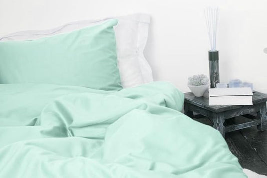 100% Cotton Sateen Pillow Cases Covers - Set of 4 with Zipper Closure (Square - 16 inch x 16 inch, Mint Green) by Unknown