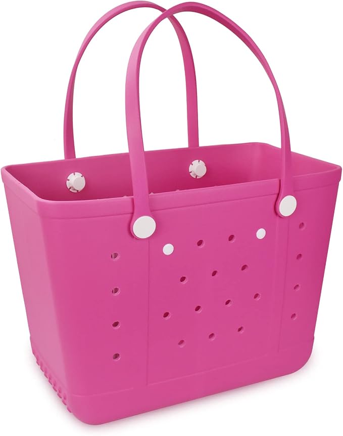 Lightweight Extra large Rubber Beach Bag Small mini Tote Bag for Gym Waterproof medium Open Handbag for Pool Sports by Addoklm