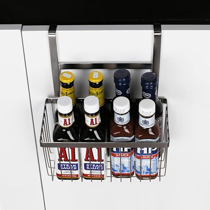 LUANT Over The Bathroom Shower Door Caddy Hanging Storage Organizer Baskets, Bathroom Over the Door Shower Caddy for Shampoo, Conditioner, Soap,2PCS - Image 7