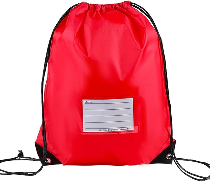 CODOBON 50 Pack Drawstring Bags,Bulk Draw String Backpack, DIY Gym Sports Cinch Bag Sackpack for Women Men, Red - Image 6