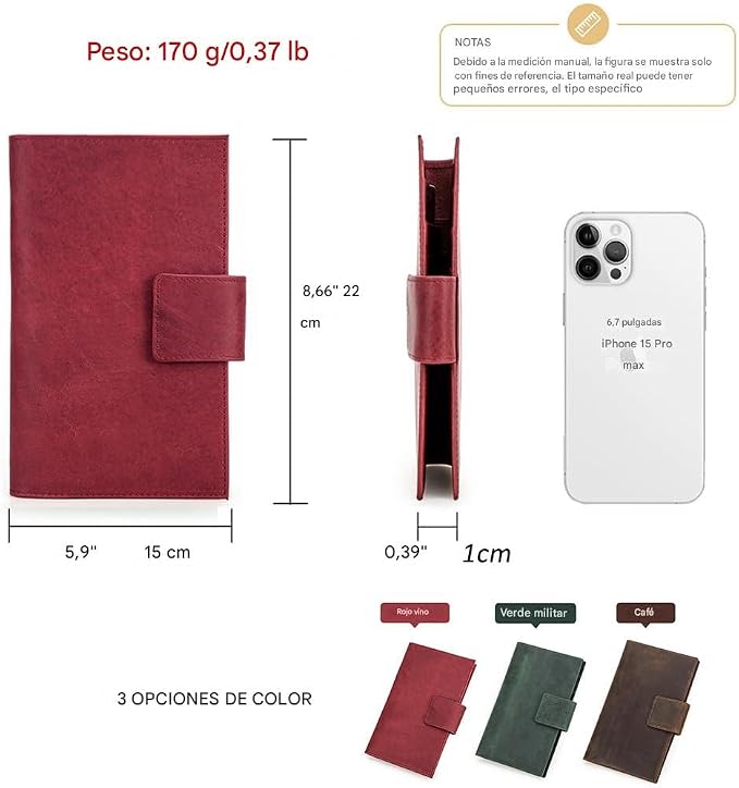 CONTACTS Full Grain Leather RFID Blocking Family Passport Holder for 4 Passport Wallet Compatible with Airtag Travel Passport Cover with 4 Passport Slot, 6 Card Slot (Red) - Image 6