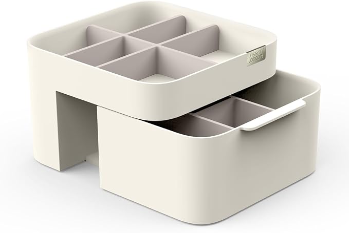 Joseph Joseph 75004 Viva Makeup Cosmetic Storage Organizer with Drawer, Medium, Shell - Image 5
