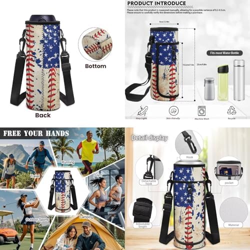 Kids' Backpacks School-Bag 4 Pack Set Custom Baseball Print Backpack with Lunch Box Pencil Case Water Bottle Holder Sling Bag with Pocket Adjustable Strap - Image 5