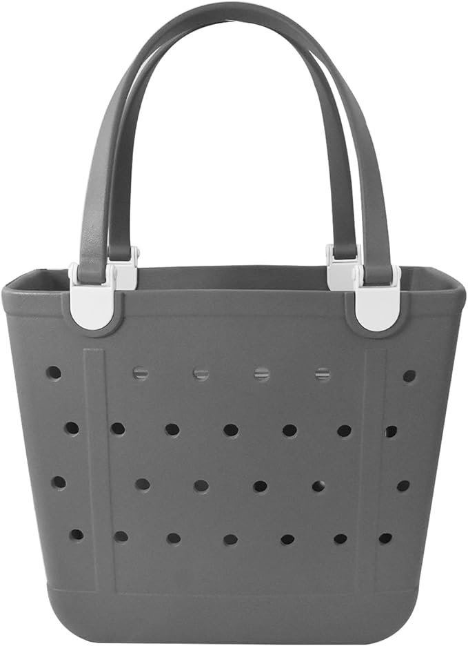 Rubber Beach Bag for Women, Waterproof Travel Tote Bags for Beach | Waterproof Sand-proof Tote Bags with Zipper Pocket, Durable Lightweigh Tote Bag for Outdoor by Unknown