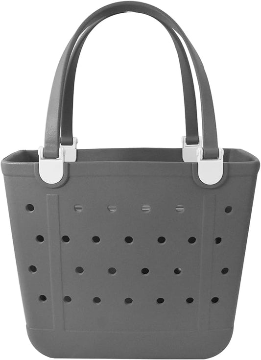 Rubber Beach Bag for Women, Waterproof Travel Tote Bags for Beach | Waterproof Sand-proof Tote Bags with Zipper Pocket, Durable Lightweigh Tote Bag for Outdoor by Unknown