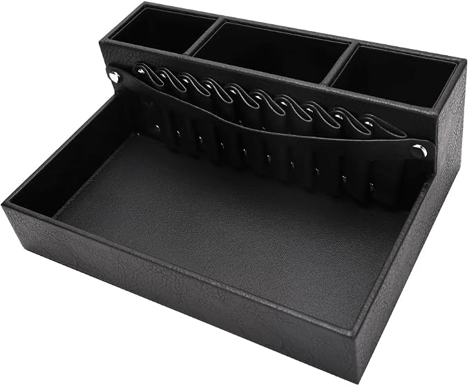 Barber Storage Box,Hairdressing Tool Holder, Multifunctional Detachable Large Storage Box, Shear Holder PU Leather Salon Scissors Holder, Hair Cutting Tools Storage Case for Barber Accessories(Small) - Image 5