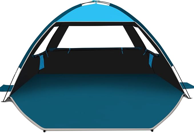 COMMOUDS Beach Tent Sun Shelter for 3/4/6/8 Person, UPF 50+ UV Protection Beach Shade Canopy Tent, Lightweight, Easy Set Up and Carry by COMMOUDS