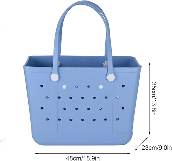 Large tote bag, Beach Bags Waterproof Sandproof Beach Essentials for Family | Chokoter Beach Bag, Waterproof Beach Tote, Rubber XL Tote Bag, Washable and Durable Open Handbag for Boat Pool Sports - Image 5
