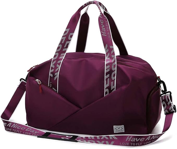 Unisex Wet and Dry Separation Gym Bag with Shoes Compartment,Pretty Girl Boy Bag for Yoga/Swimming/Weekend Getaway. by DAISHA