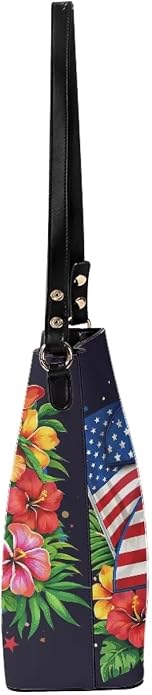 HUGS IDEA Boho Bags for Women Leather Handbag Shoulder Bucket Crossbody Purse - Image 6