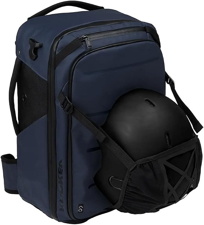 Käydä 36L Travel Backpack - Spacious Carry On Backpack with Detachable Travel Pouch, Magnetic Water Bottle Pocket, Passport and Laptop Pocket - Convertible Boot Bag for Snow Sports (Steel Blue) - Image 5