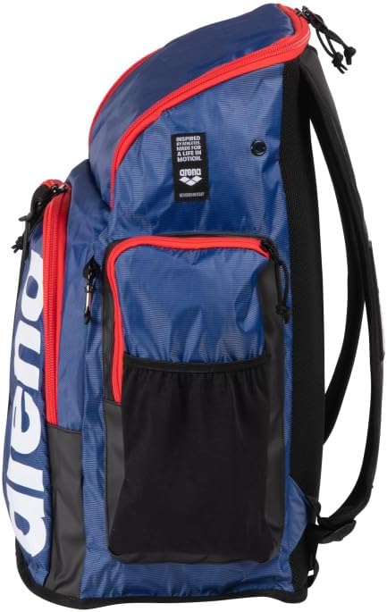 ARENA Spiky III Backpack 45 Swimming Athlete Sports Gym Rucksack Large Training Gear Equipment Swim Bag for Men and Women, 45 Liters, Navy/Red/White - Image 5