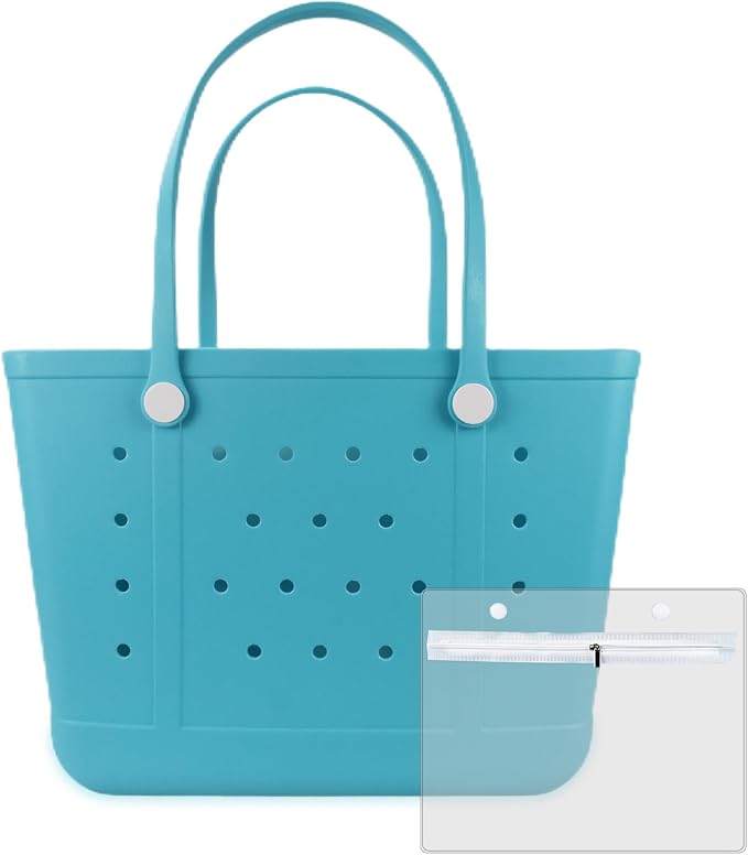 Juyeesm X Large Rubber Tote Bag for Boat, Beach, Pool-XL,18.9 * 13.8 * 8in | Oversized Rubber Beach Bags, Washable Beach Tote Bag, Durable Travel Bags for Work, Sport by Juyeesm