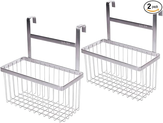 LUANT Over The Bathroom Shower Door Caddy Hanging Storage Organizer Baskets, Bathroom Over the Door Shower Caddy for Shampoo, Conditioner, Soap,2PCS by LUANT