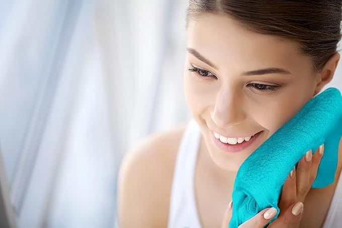 100% Cotton Washcloths 60 Pack (12x12 Inches) Soft, Highly Absorbent Washcloth, Face Towels, Wash Cloths for Face, Ring Spun, Bulk Pack (Turquoise) - Image 4