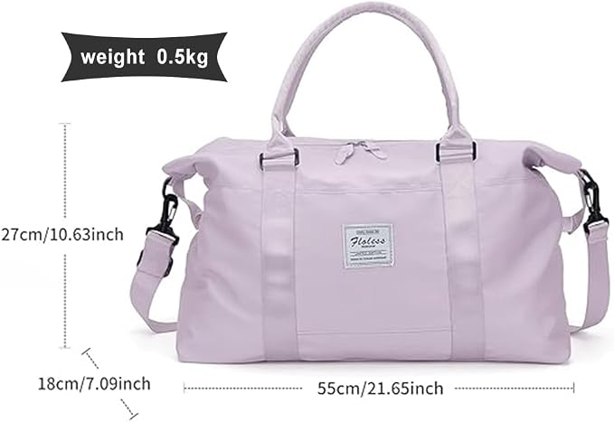 Travel Duffel Bag, Carry On Overnight Weekender Bags for Women | Travel Bag with Wet Pocket & Trolley Sleeve, For Spirit Airlines 18x14x8 Personal Item Bag - Image 4