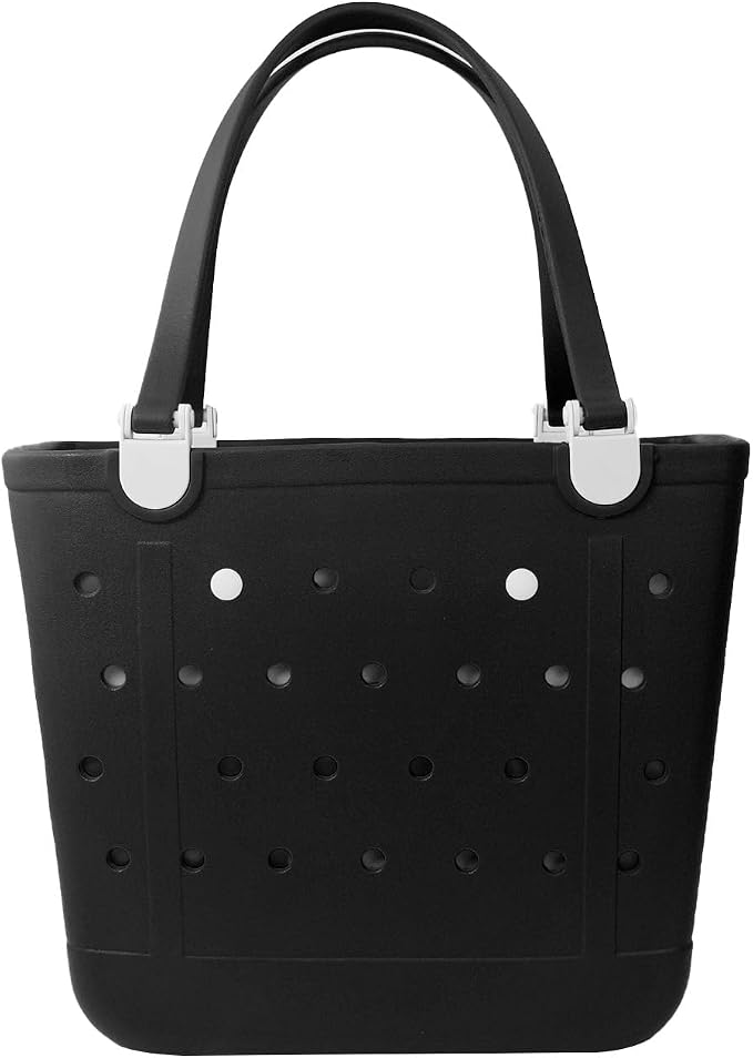 Rubber Beach Bag for Women, Waterproof Travel Tote Bags for Beach | Waterproof Sand-proof Tote Bags with Zipper Pocket, Durable Lightweigh Tote Bag for Outdoor by Unknown