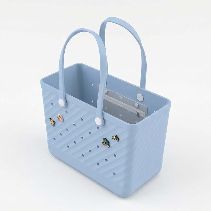 Rubber Tote Bag Extra Large & Medium, Waterproof Beach Bag for Women Men, Pool Travel Swim Silicone Tote - Image 6