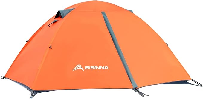 BISINNA 2/4 Person Camping Tent Lightweight Backpacking Tent Waterproof Windproof Two Doors Easy Setup Double Layer Outdoor Tents for Family Camping Hunting Hiking Mountaineering Travel by BISINNA