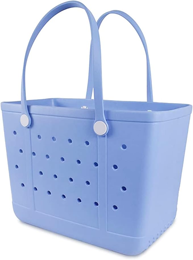 Beach Bag X Large Rubber Tote Bag, Waterproof Washable Open for Women Croc Bag Hand Bag for Beach Pool Yoga by UeKeKicg