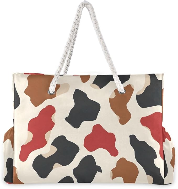 senya Large Beach Bags Totes Swim Canvas Tote Shoulder Bag Water Resistant Bags for Gym Travel Daily - Image 3