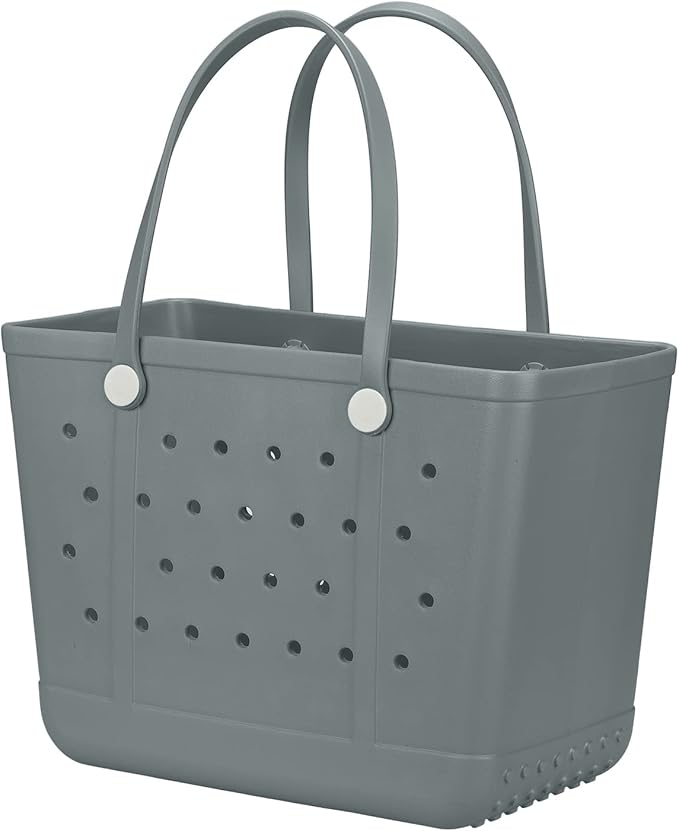 Beach Bag X Large Rubber Tote Bag, Waterproof Washable Open for Women Croc Bag Hand Bag for Beach Pool Yoga by UeKeKicg