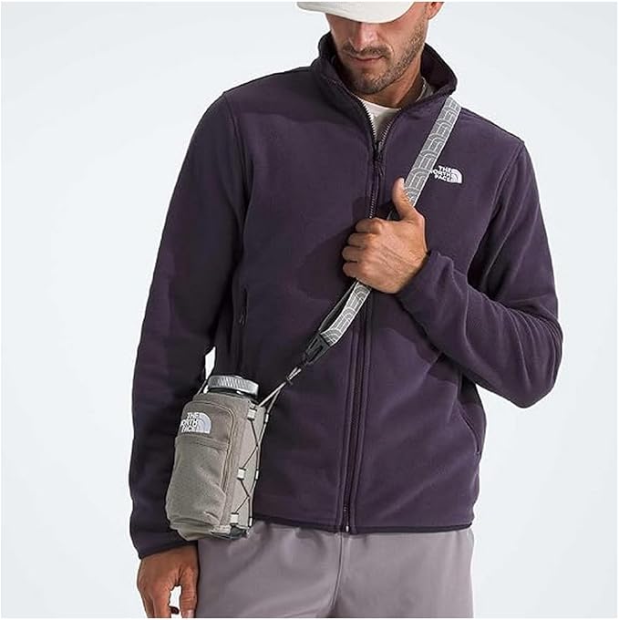 The North Face Borealis Water Bottle Holder - Adjustable Strap, Water-Repellent Finish, External Pocket with Key Hook, Stone Slab Light Heather/Stone Slab, One Size | Adjustable Strap, Water-Repellent Finish, External Pocket - Image 3