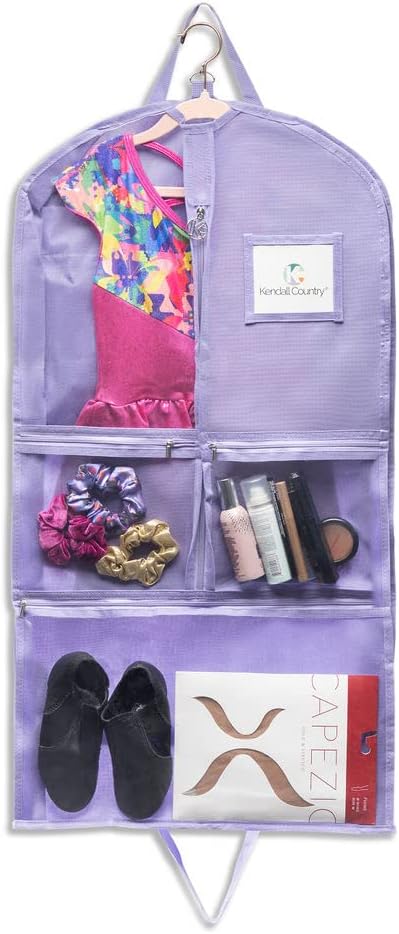 Waterproof Hanging Garment Bag 35 inch Clothes Bag with Gusset, 5 Pockets & Side Zip for Dance Costumes, Skating, Theatre, Beauty Pageants & More. Best for younger performers and small costume pieces. - Image 2