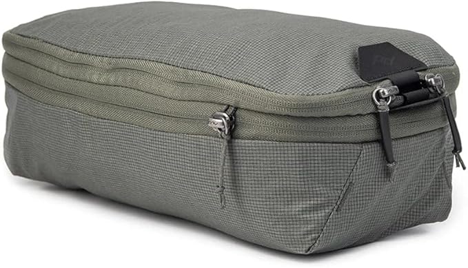 Peak Design Packing Cube, Sage, Weatherproof Luggage Cube with Dual Compartment Organization, Expansion and Compression, Zipper Opening, Travel Organizer for Men and Women, Size S by PeakDesign