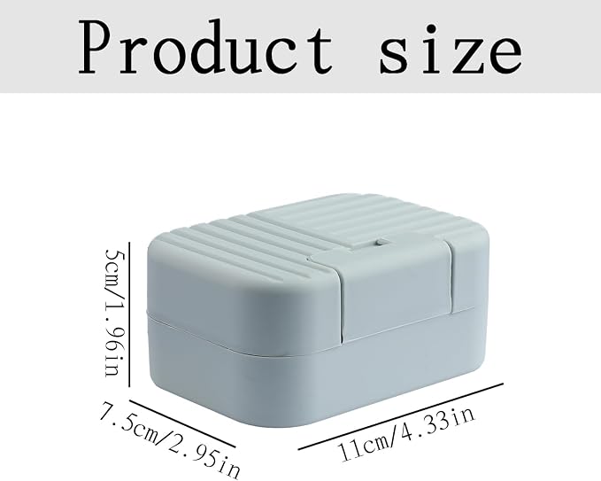 Tabanzhe Travel Soap Box with Lid – Portable Leakproof Soap Container Holder for Shower Bathroom Gym Camping Hiking Outdoor Use - Image 2