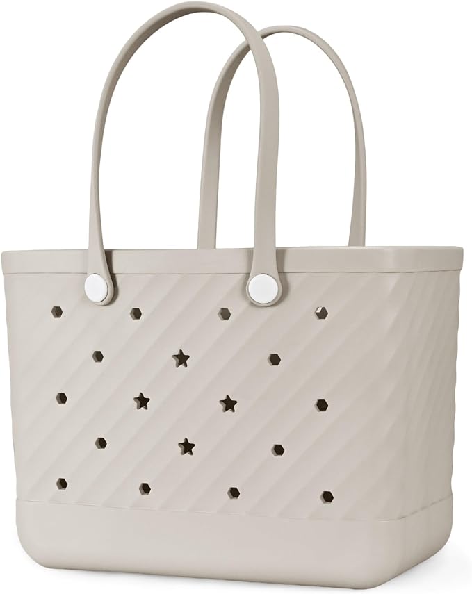 Rubber Tote Bag Extra Large & Medium, Waterproof Beach Bag for Women Men, Pool Travel Swim Silicone Tote by Unknown