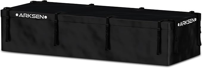 ARKSEN Roof Top Luggage Storage Bag for 84" x 39" Roof Baskets Waterproof 29 Cubic Feet (83.07"L x 33.07"W x 18.11"H) with 12 Straps Anti-Slip Mat 8 Door Hooks for All Vehicles with or without Rack by ARKSEN
