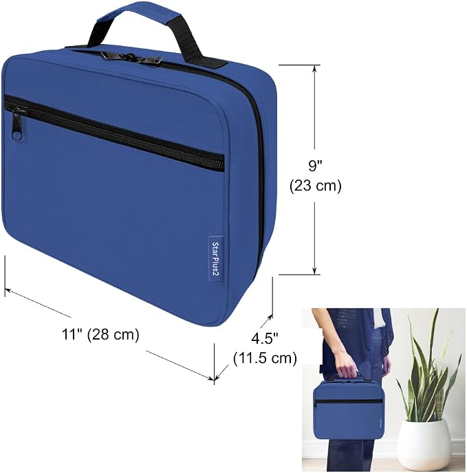 Large Pill Bottle Organizer & Medicine Bag for Travel, Blue | Prescription bottle organizer with 10 bottle pockets and padded storage for medication bottles, supplements, vitamins - Image 3