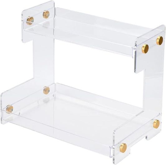 Bathroom Counter Organizer 2-Tier Bathroom Organizer Countertop Cosmetics Organizer Vanity Storage Shelf Rack for Bathroom Bedroom Kitchen by Hiendure
