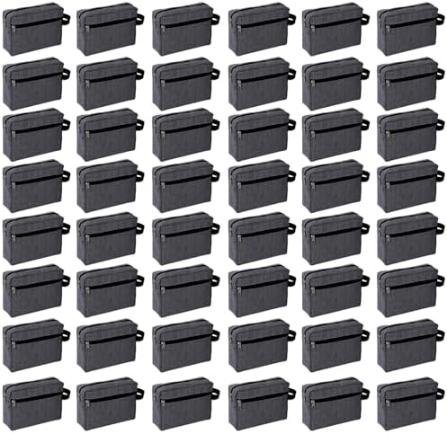 48 Pcs Travel Toiletry Bag for Men Women Bulk Large Water Resistant Shaving Bag Hanging Cosmetic Bag Makeup Travel Pouch Foldable Toiletry Organizer Gifts for Graduation Father's Day(48, Dark Gray) by Home