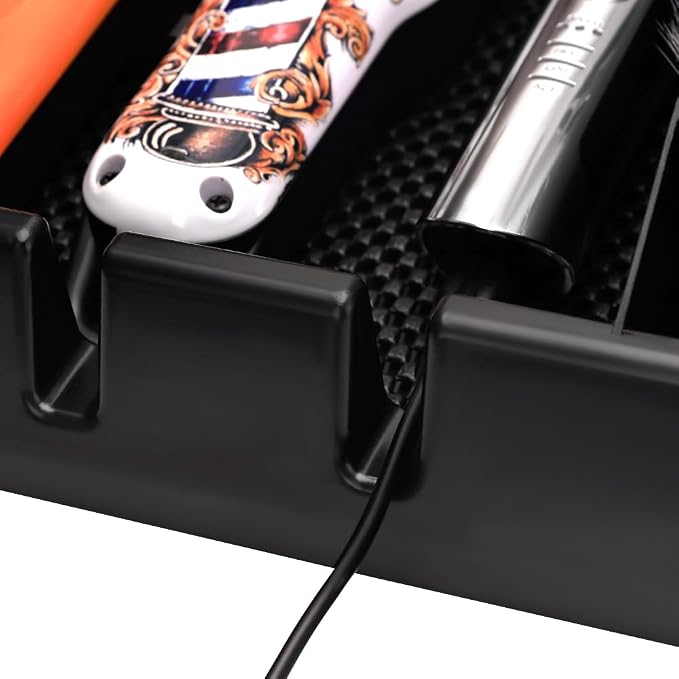 Barber Clippers Tray Station Hair Trimmer Holder Multifunctional Razors Case Stylist Hairdressing Combs Clips Scissors Holder(12.87" X 8.9") - Image 6