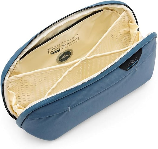 Peak Design Small Wash Pouch, Ocean, Weatherproof Travel Toiletry Bag, Upright or Hanging with Pockets, Magnetic Toothbrush Pocket, Wide UltraZip Opening, Toiletry Bag for Men and Women by PeakDesign