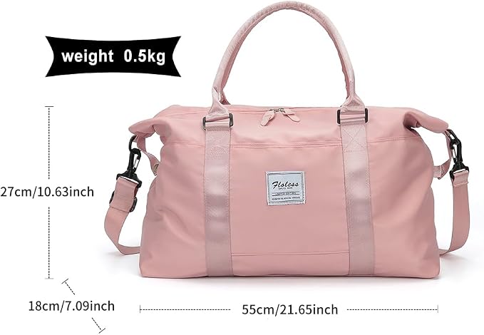 Travel Duffel Bag, Carry On Overnight Weekender Bags for Women | Travel Bag with Wet Pocket & Trolley Sleeve, For Spirit Airlines 18x14x8 Personal Item Bag - Image 4