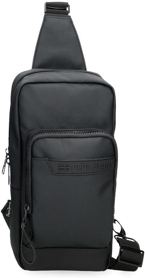 Pepe Jeans Dorking Polyester Multi Pocket Belt Bag Shoulder Bag by Joumma Bags, black, Eine Größe passt allen, Crossbody bag by Unknown
