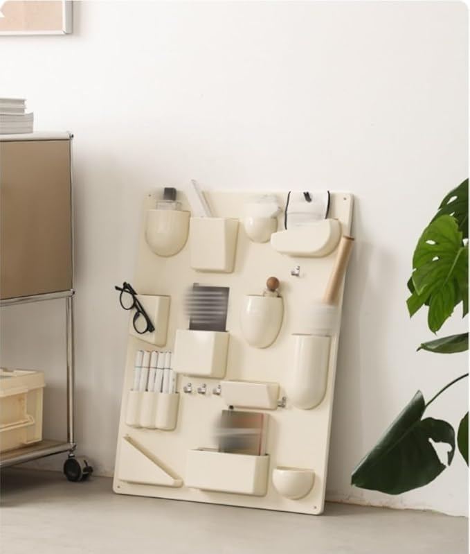 Wall Rack, Floationg Storage Desktop Pen Holder, Multi-Purpose Wall Shelf with Decoration, Suitable for Living Room, Bedroom and Study(Red) - Image 2
