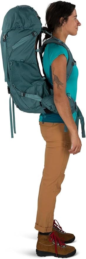 Osprey Renn 50L Women's Backpacking Backpack, Cascade Blue/Melon Orange - Image 8
