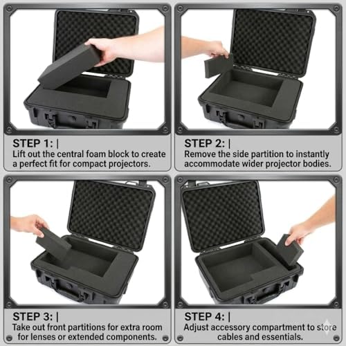 Hard case Waterproof Hard Case with DIY Customizable Foam Insert Portable Protective for Camera Drones Equipments Tools Test Instruments 16.9''x13.7''x5.9'' - Image 3