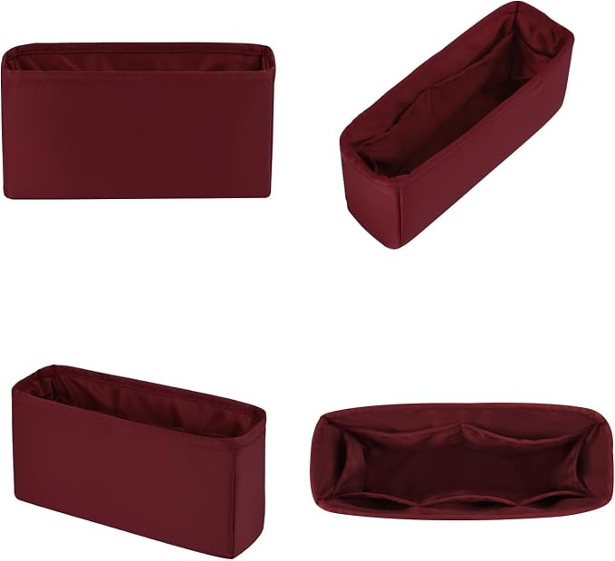Purse Organizer Insert for 19 Handbag, Satin Bag Insert Compatible with Chanel, Lightweight and Soft Touch Inner Bag for Women Luxury Handbags, Multicolor Options(Rouge Grenat, Jumbo30) - Image 7